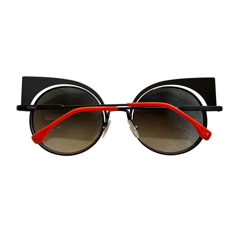 Fendi FF 0290/S Geometric Cat Eye Sunglasses Black Orange Made in Italy FF0290S Fendi FF 0290/S Geometric Cat Eye Sunglasses | Mercari main image 3